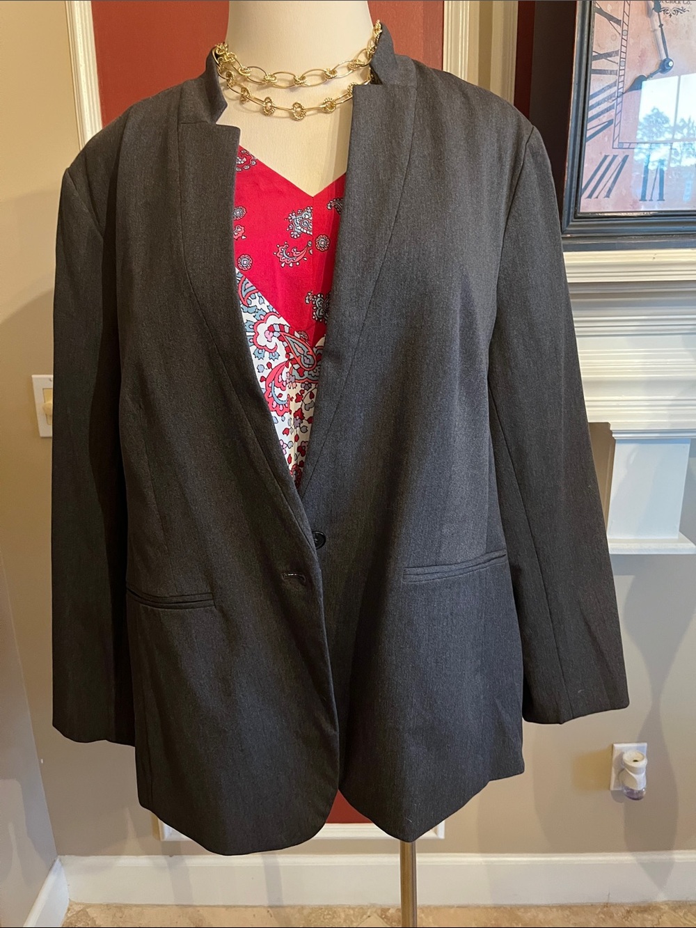 Old Navy Charcoal Gray Open-Front Blazer